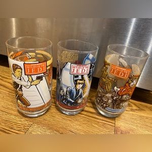 Star Wars Burger King Drinking Glasses - Return of the Jedi, Lot of 3